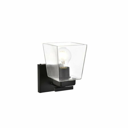 CLING 110 V E26 One Light Vanity Wall Lamp, Black CL2960321